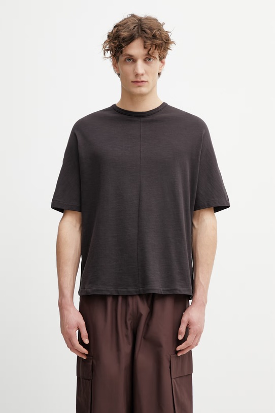 Puma Puma x J.L-A.L t-shirt basic męski bawełniany brązowy 636221