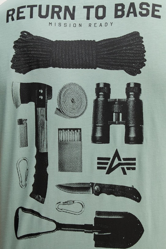 Alpha Industries t-shirt bawełniany Return To Base 266506 zielony