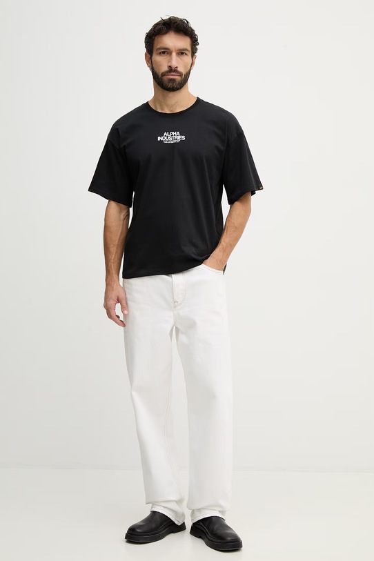 Alpha Industries t-shirt bawełniany Scorpion Cyborg 266515 czarny SS26