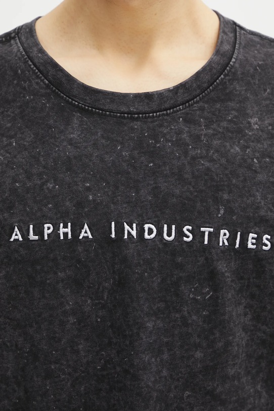 Alpha Industries t-shirt bawełniany Acid Logo czarny 258519