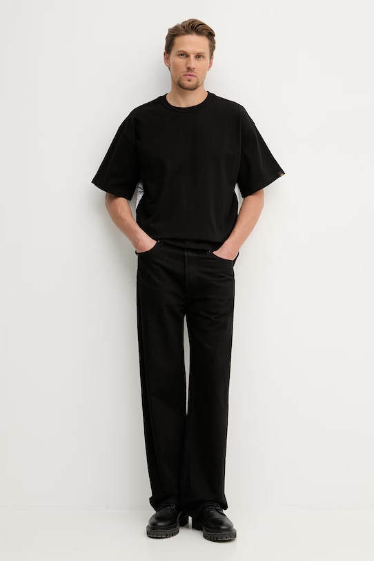 Alpha Industries majica muška pamučna Balaclava Backprint 266504 crna SS26