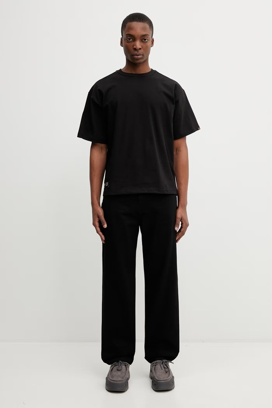 Alpha Industries Balaclava Backprint t-shirt bawełniany męski 266504 czarny