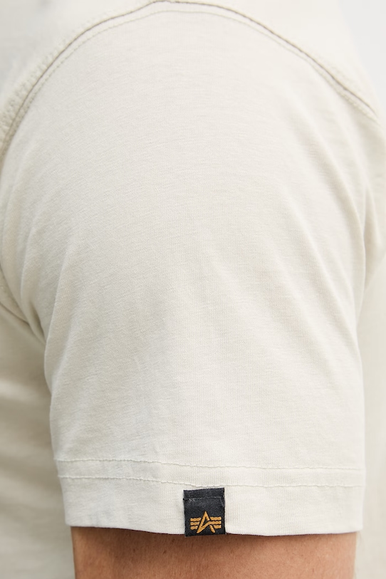 Alpha Industries t-shirt męski bawełniany US Scorpion Backprint 266510 beżowy