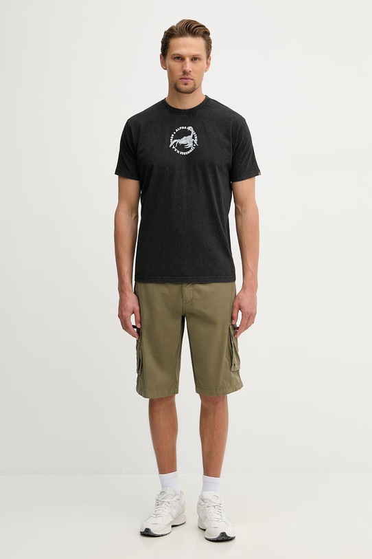 Alpha Industries US Scorpion Backprint Men's cotton t-shirt 266510 black SS26