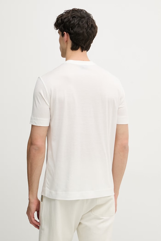 Odzież Emporio Armani t-shirt męski z lyocellem EM004520.AF13747 beżowy