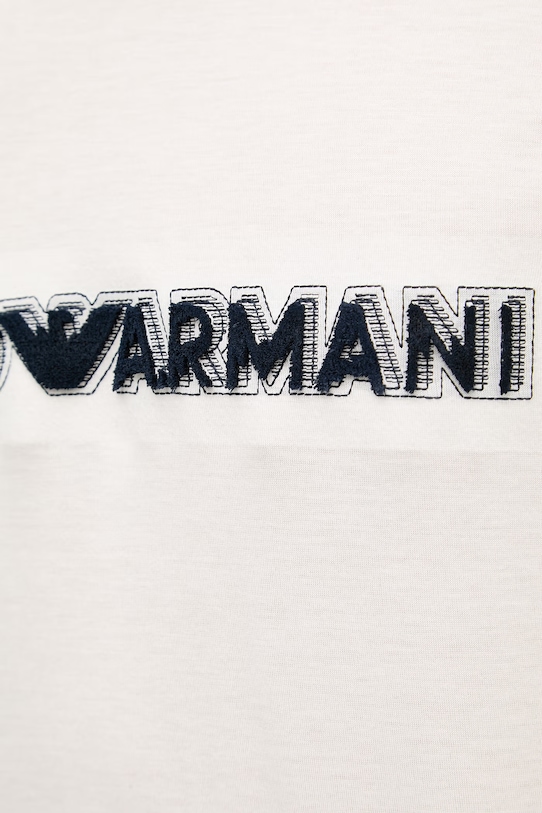 Emporio Armani t-shirt męski z lyocellem EM004520.AF13747 beżowy