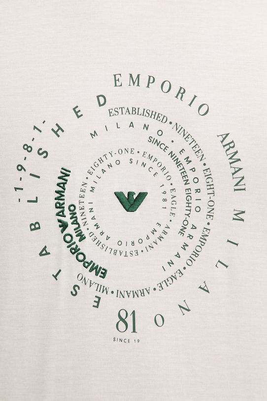 Emporio Armani t-shirt męski z lyocellu EM004995.AF13747 beżowy