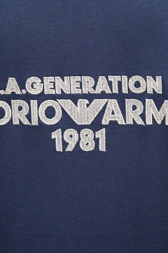 Bombažna kratka majica Emporio Armani EM005257.AF13715 mornarsko modra