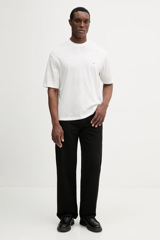 Бавовняна футболка Emporio Armani EM005737.AF24470 білий SS26