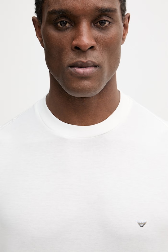 Бавовняна футболка Emporio Armani білий EM005737.AF24470