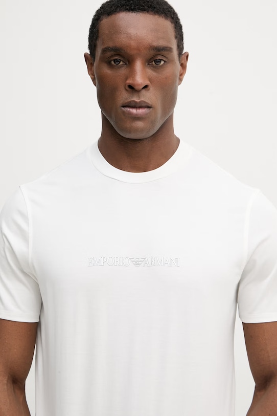 Bavlnené tričko Emporio Armani béžová EM004583.AF13669