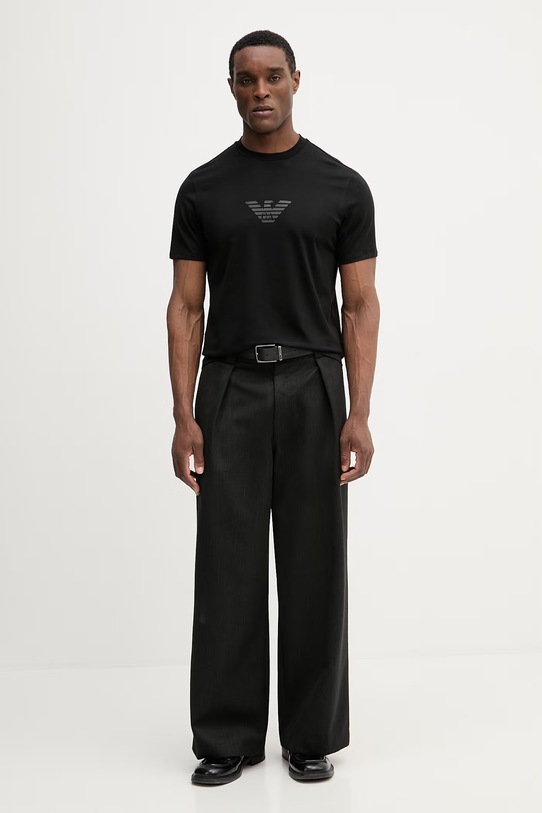 Bavlnené tričko Emporio Armani EM004583.AF13669 čierna SS26