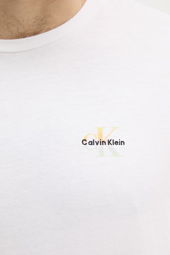 Calvin Klein Underwear T-shirt lounge da uomo in cotone LV00NM3022 bianco