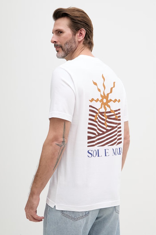 Frescobol Carioca t-shirt męski bawełniany biały 2804.946