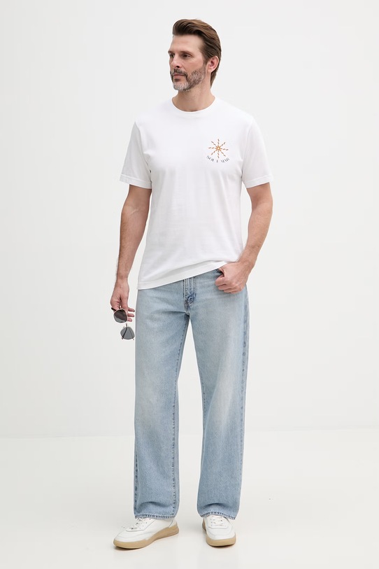 Frescobol Carioca t-shirt męski bawełniany 2804.946 biały SS26