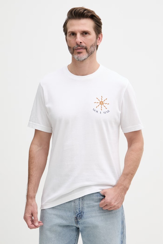 Odzież Frescobol Carioca t-shirt męski bawełniany 2804.946 biały