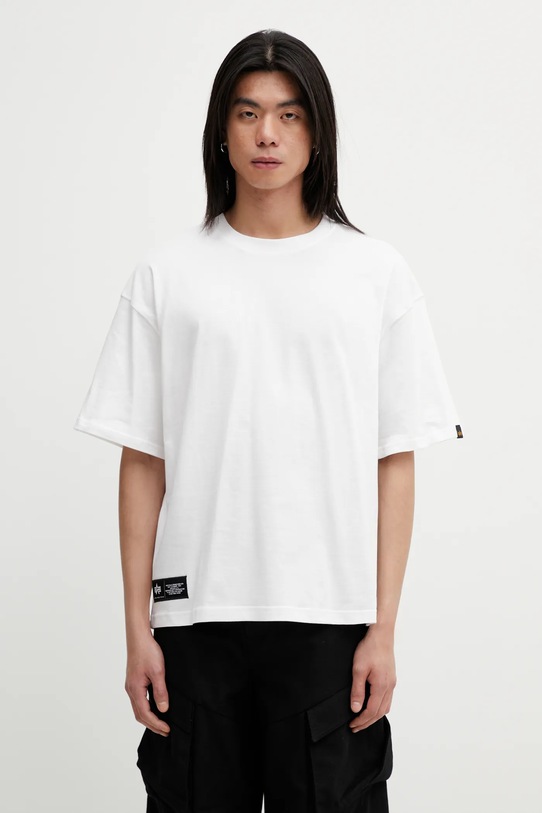 Odzież Alpha Industries t-shirt bawełniany Emergency Rescue 258523 biały