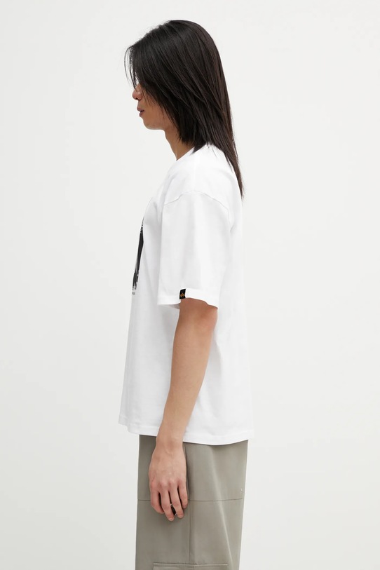 Alpha Industries t-shirt bawełniany Cargo Print 266544 biały SS26