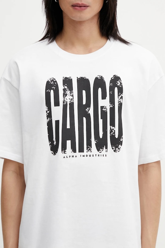 Alpha Industries t-shirt bawełniany Cargo Print biały 266544