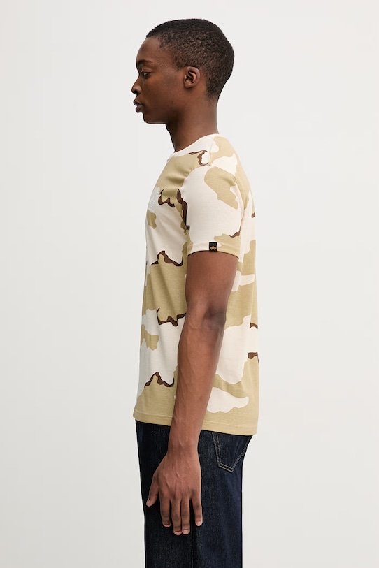 Alpha Industries Basic Small Logo t-shirt bawełniany męski 188505C beżowy SS26