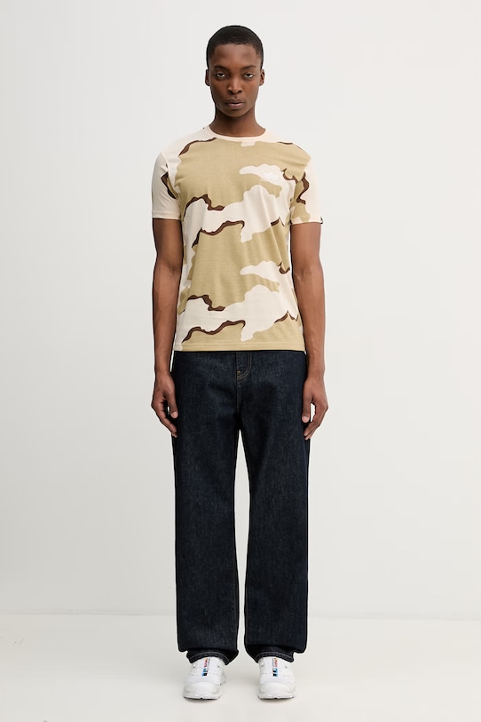 Alpha Industries Basic Small Logo t-shirt bawełniany męski 188505C beżowy