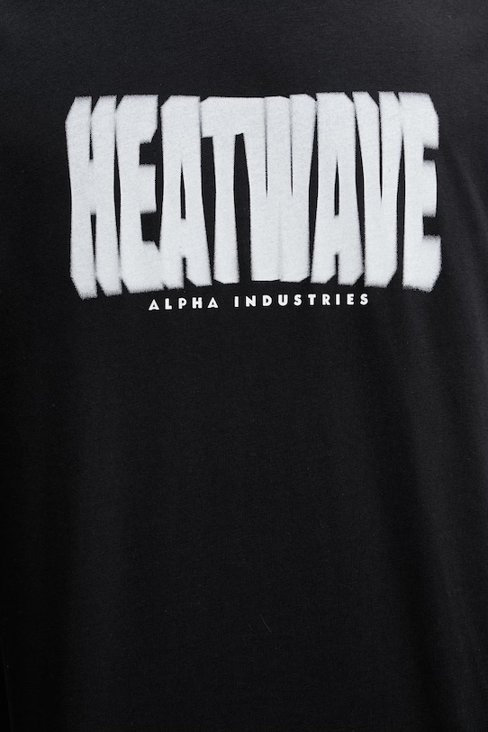 Alpha Industries Heatwave t-shirt bawełniany męski czarny 766023