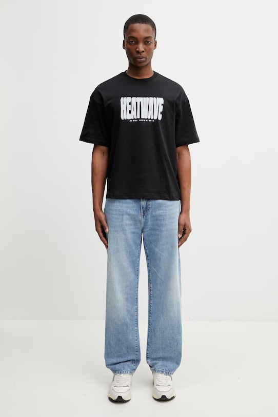 Alpha Industries Heatwave t-shirt bawełniany męski 766023 czarny