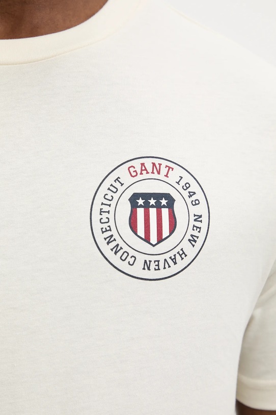 Gant t-shirt bawełniany 2003391 beżowy