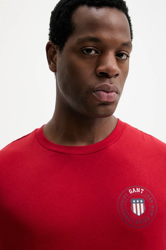 Gant t-shirt bawełniany czerwony 2003391