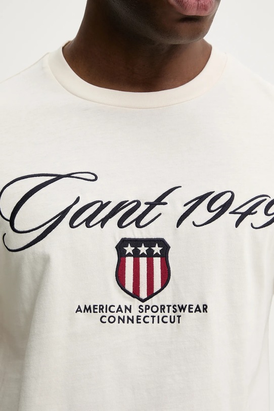 Gant t-shirt bawełniany 2003370 beżowy
