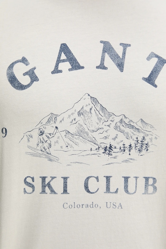 Gant t-shirt bawełniany 2003388 beżowy