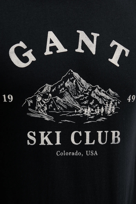 Gant t-shirt bawełniany 2003388 czarny