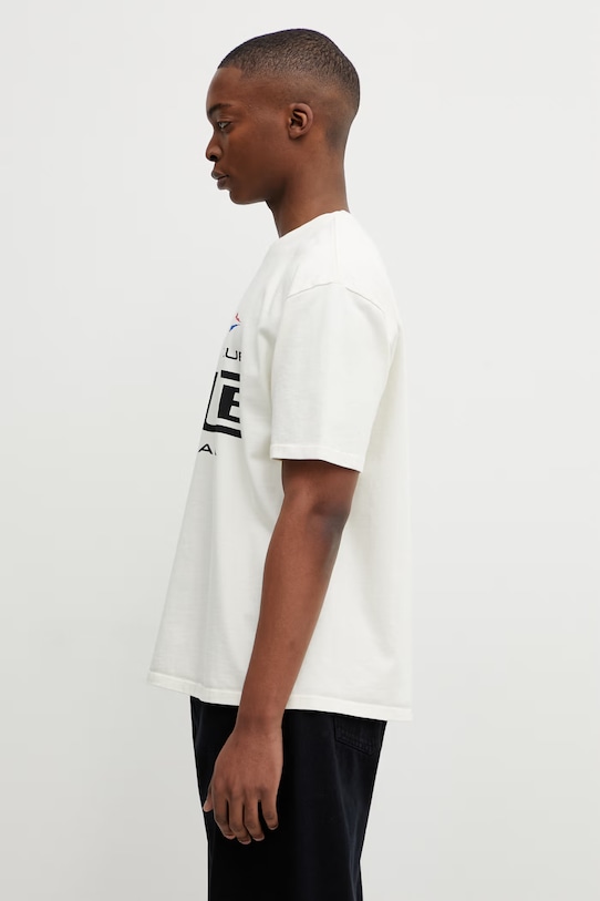 RHUDE t-shirt bawełniany Regatta Club RHPS26TT05012 beżowy SS26