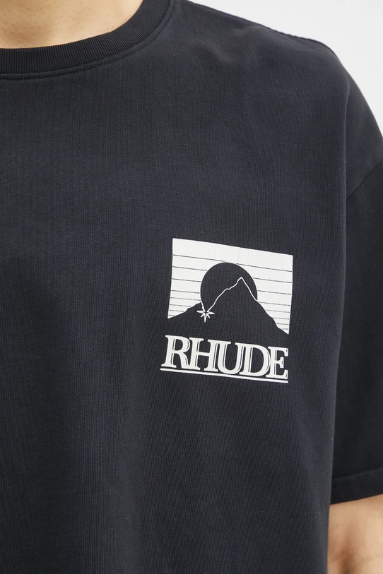 Βαμβακερό μπλουζάκι RHUDE Moonlight Pack μαύρο RHPS26TT07012