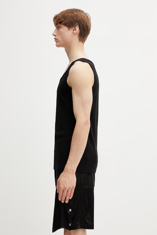 RHUDE Logo Ribbed Tank Top cotton Men's RHSS26TA01361 black SS26