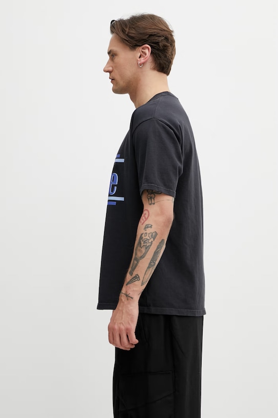 RHUDE Rossa T-shirt męski bawełniany RHSS26TT01012 czarny SS26