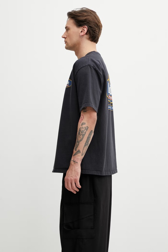 RHUDE Racing Crest T-shirt męski bawełniany RHSS26TT04012 czarny SS26