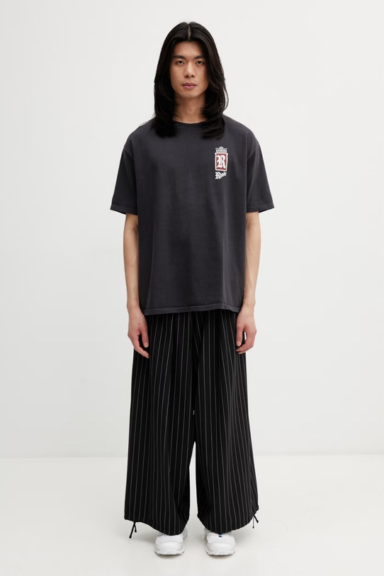 RHUDE Fumar 91 T-shirt męski bawełniany RHSS26TT07012 czarny