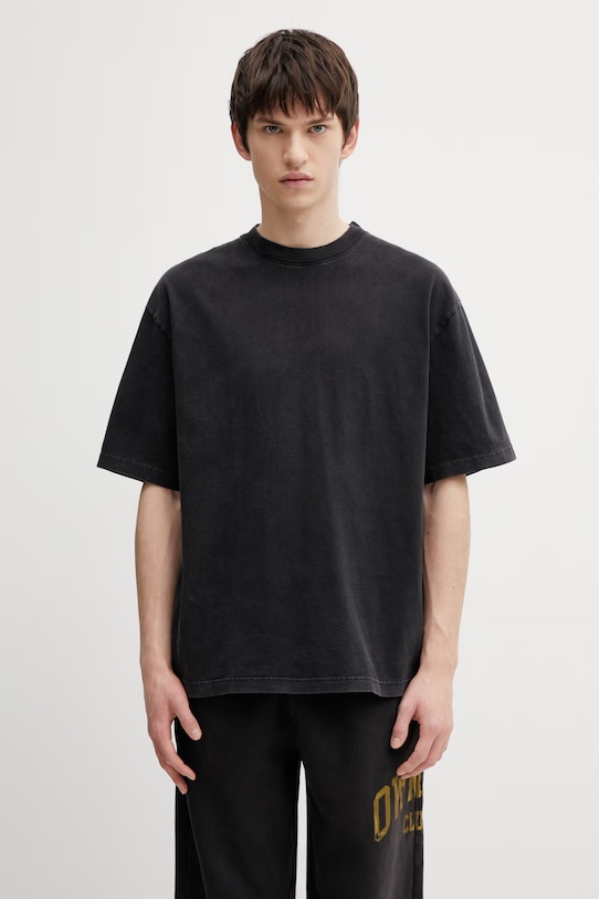 Axel Arigato t-shirt bawełniany Flow T-Shirt gładkie czarny A3863002