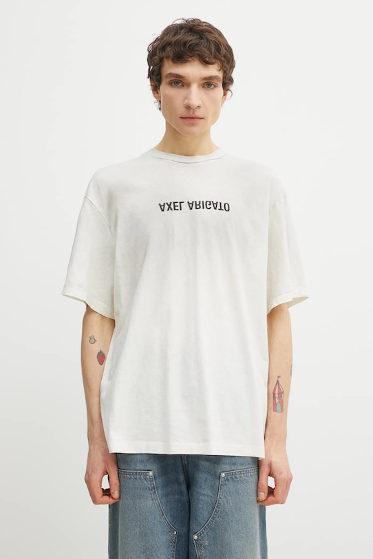 Tričko Axel Arigato DISTORT LIGHT T-SHIRT ostatné béžová A3543002
