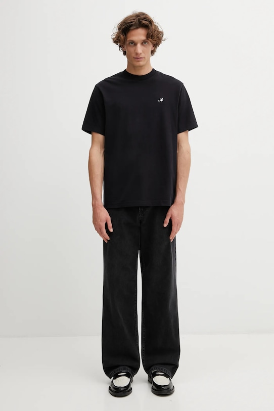 Axel Arigato t-shirt bawełniany Signature T-Shirt A1141005 czarny