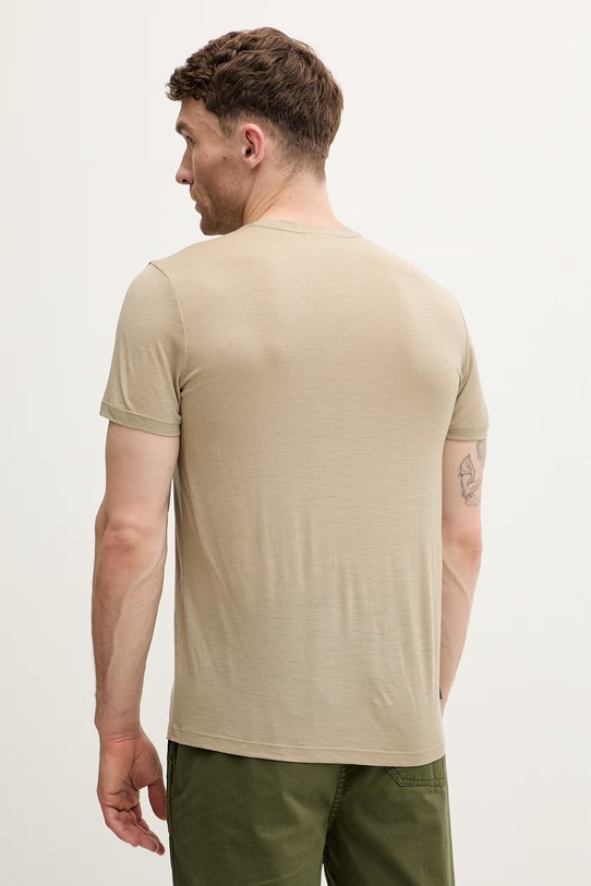 Odzież Icebreaker t-shirt męski z wełny merino Mer 150 Tech Lite III SS Tee IB0A56WL0GX1 beżowy