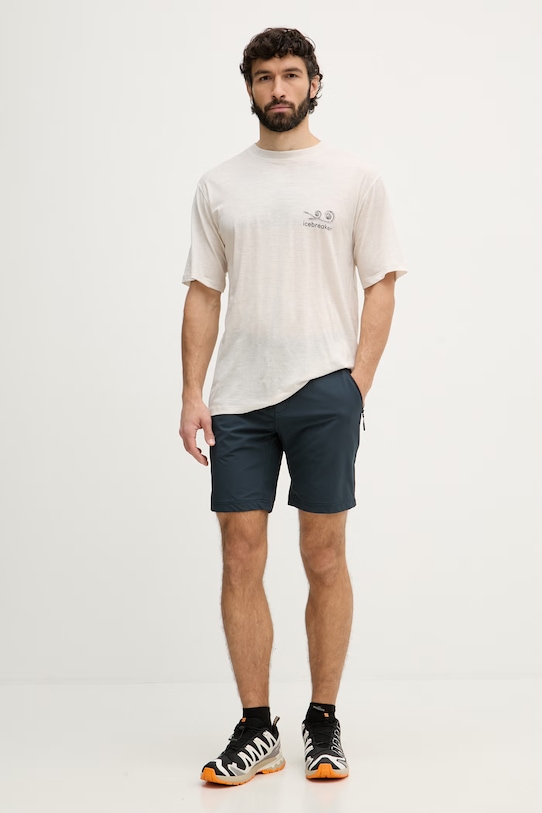 Icebreaker Τ-shirt πεζοπορίας ανδρικό από μαλλί μερινό Relax IB0A57FS1161 μπεζ SS26