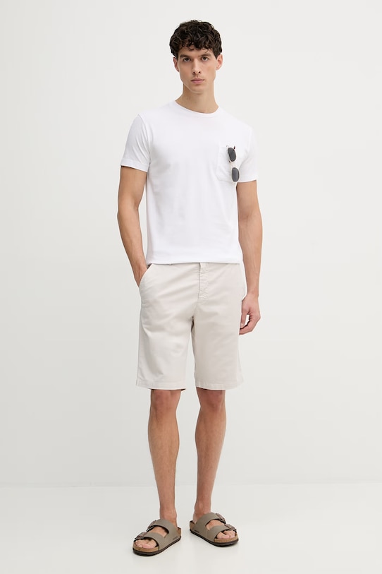 Trussardi t-shirt męski bawełniany G0298100128N biały SS26