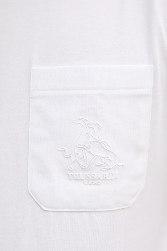 Trussardi t-shirt męski bawełniany G0298100128N biały