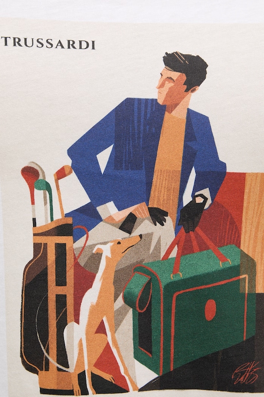 Trussardi t-shirt bawełniany G0698000164N biały