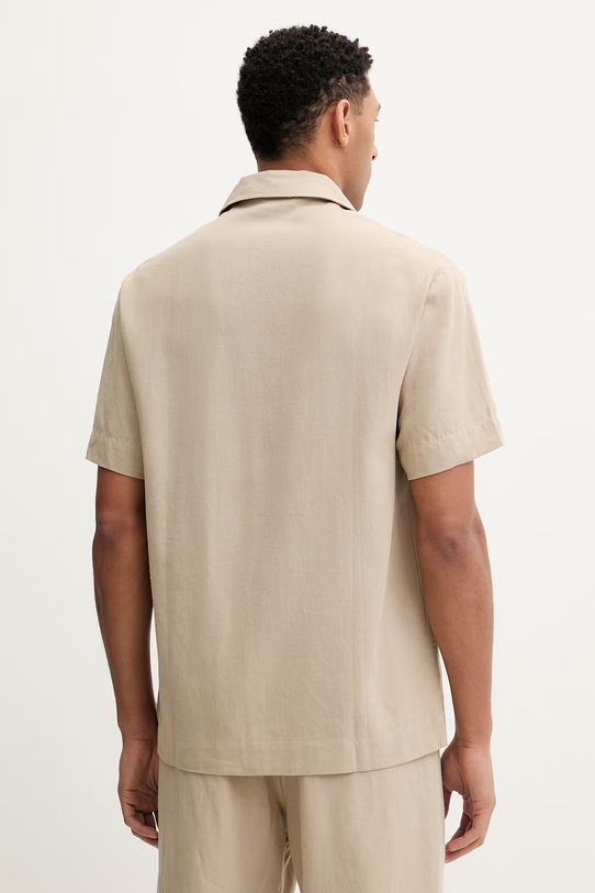 Odjeća Košulja s dodatkom lana Emporio Armani Underwear EM000593.AF20590 bež