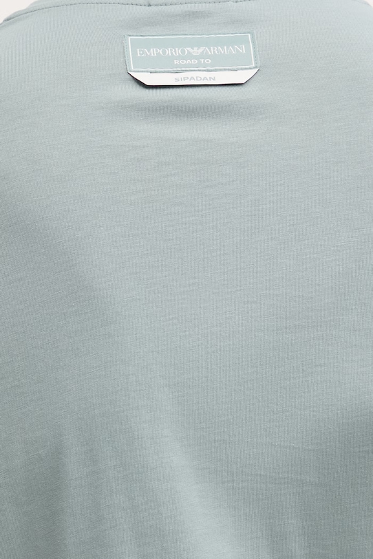 Emporio Armani Underwear t-shirt męski bawełniany turkusowy EM000574.AF20447
