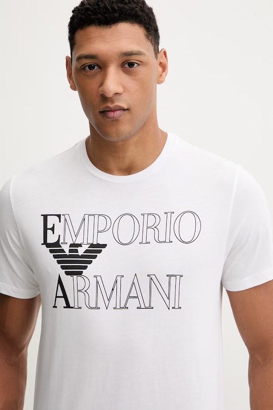Bavlnené tričko Emporio Armani Underwear biela EM000574.AF20434