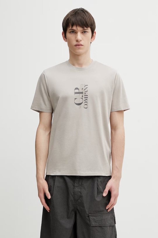 C.P. Company t-shirt in cotone regolare beige 20CMTS084A005100W